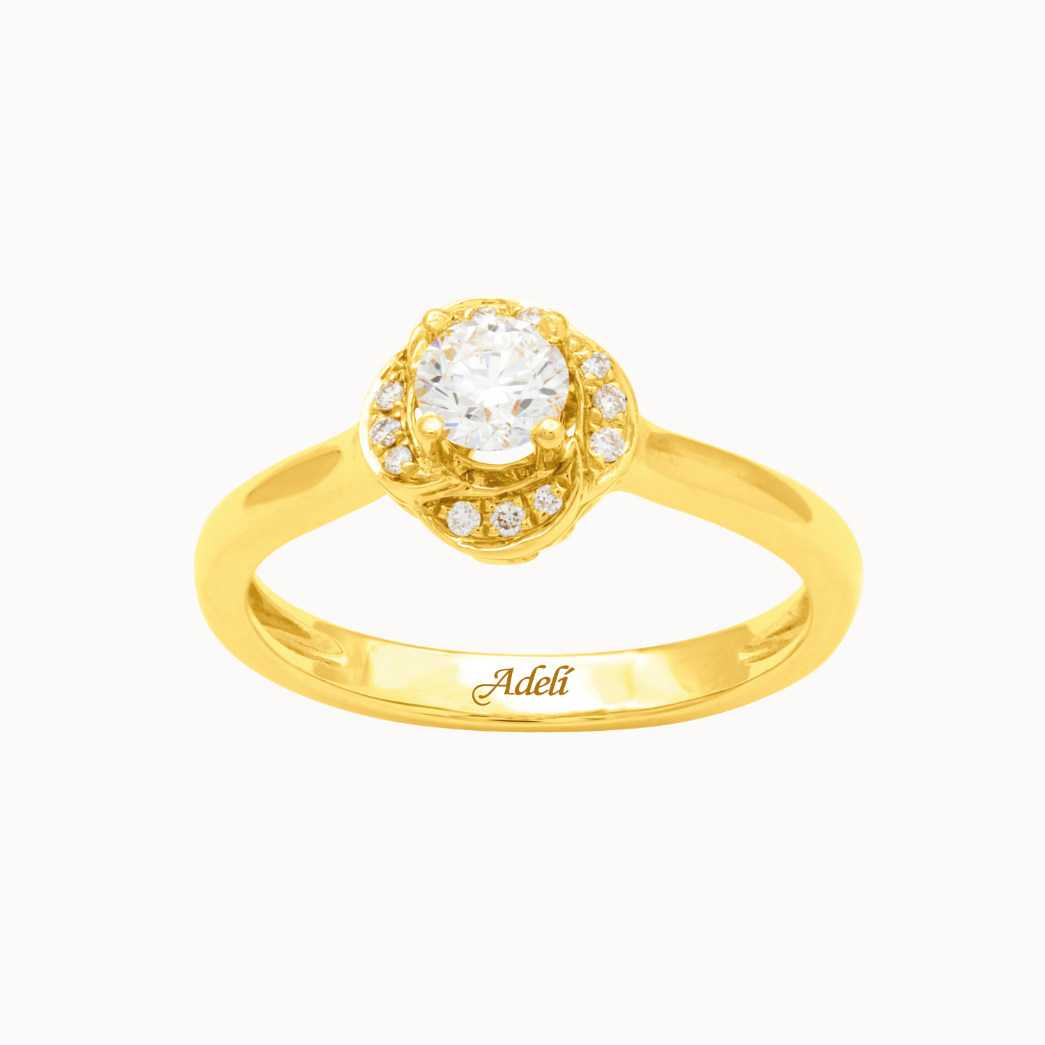 anillo de compromiso con diamante