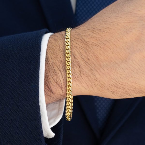 Pulsera Lomo de corvina en oro amarillo 18K