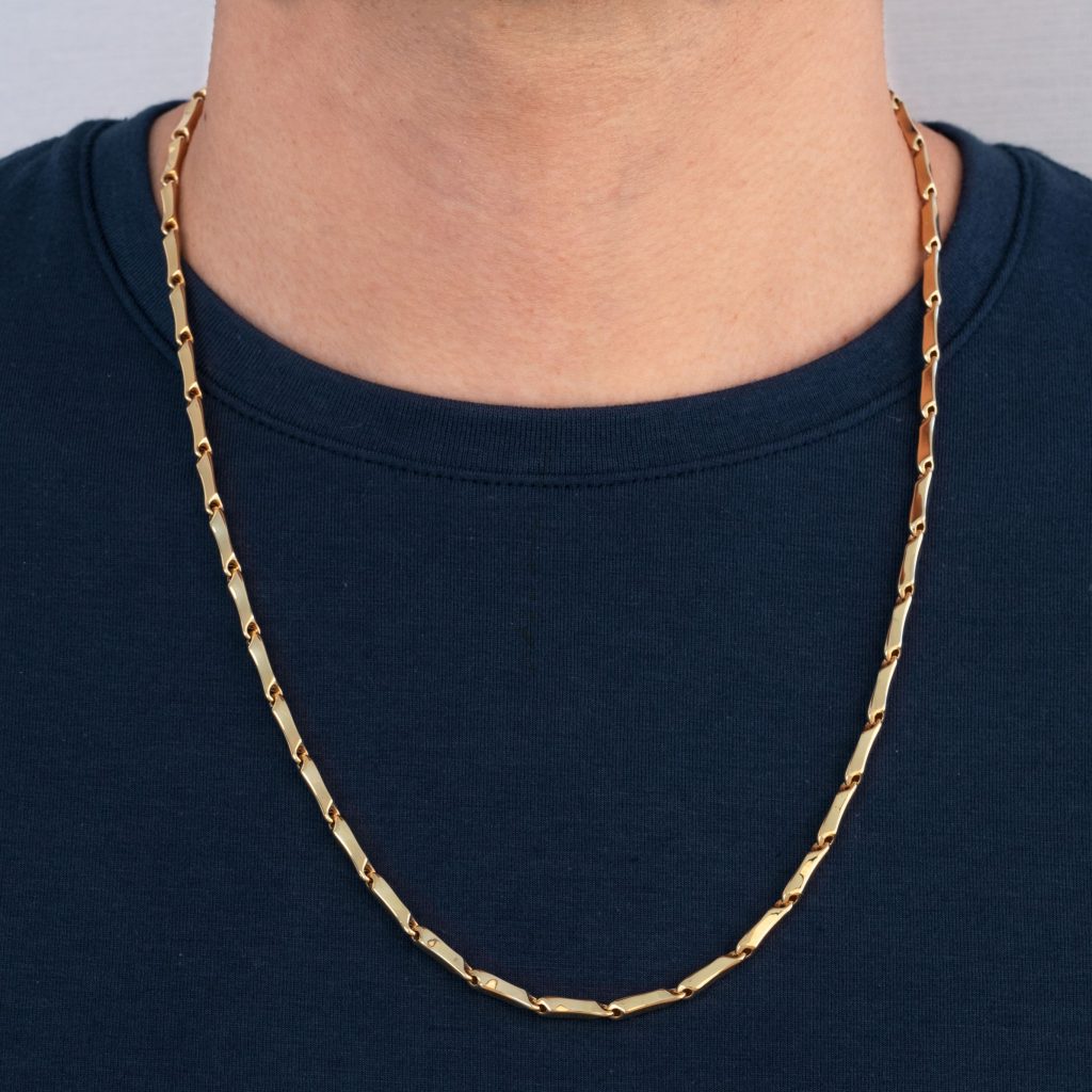 Cadena de oro 18k amarillo | Dagger link 3.5 mm